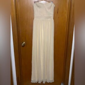 NWT-  Cream Strapless Dress LOB